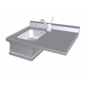 RM GASTRO Zlew 1000x600x(h)280 mm z baterią i blatem po lewej stronie RM GASTRO Zlew 1000x600x(h)280 mm z baterią i blatem po lewej stronie
