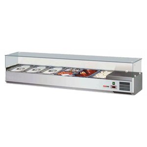 RedFox Top unit for storing ingredients 5x 1/3 + 1x 1/2GN, 340W, from 2 to 8°C