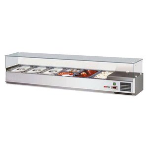 RedFox Top unit for storing ingredients 7x 1/3 GN, 170W, from 2 to 8°C RedFox Top unit for storing ingredients 7x 1/3 GN, 170W, from 2 to 8°C