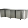 RM GASTRO Four Door Freezer Table with Splashback 575 L, from -24 °C to -18 °C, Side-Mounted Compressor