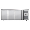 RedFox Tripple Door Refrigerated Table with Splashback 420 L, from 2 °C to 8 °C, Side-Mounted Compressor