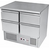 RedFox Refrigerated Table with 4 Drawers 240 L, from 2 °C to 8 °C, Bottom-Mounted Compressor
