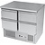 RedFox Refrigerated Table with 4 Drawers 240 L, from 2 °C to 8 °C, Bottom-Mounted Compressor