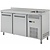 RedFox Double Door Refrigerated Table with Splashback and Sink 290 L, from -2 °C to 8 °C, Side-Mounted Compressor