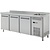 RedFox Tripple Door Refrigerated Table with Splashback and Sink 452 L, from -2 °C to 8 °C, Side-Mounted Compressor