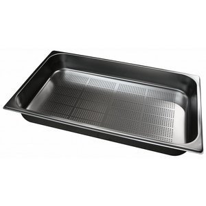 RedFox Pojemnik GN 1/1 100 mm ze stali nierdzewnej, perforowany RedFox Pojemnik GN 1/1 100 mm ze stali nierdzewnej, perforowany