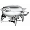 RedFox Pasta Round Chafing Dish with Glass Hinged Cover