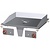 RM GASTRO Elektryczna płyta grillowa 756 x 550 mm, gładka/ryflowana, 2 strefy grzewcze, 9 kW, 400V, do zabudowy