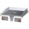 RM GASTRO Built-in Electric Griddle 756 x 550 mm, Smooth/Ribbed, Chromed, 2 Heating Zones, 9 kW, 400V