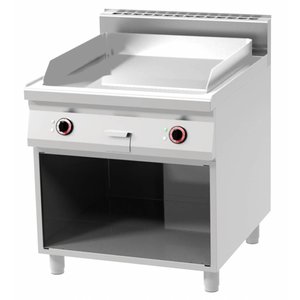 RedFox Elektryczna płyta grillowa 710 x 650 mm, gładka, chromowana, 2 strefy grzewcze, 12 kW, 400V na podstawie półotwartej RedFox Elektryczna płyta grillowa 710 x 650 mm, gładka, chromowana, 2 strefy grzewcze, 12 kW, 400V na podstawie półotwartej