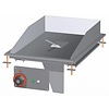 RM GASTRO Elektryczna płyta grillowa 356 x 550 mm, ryflowana, chromowana, 4,5 kW, 400V, do zabudowy