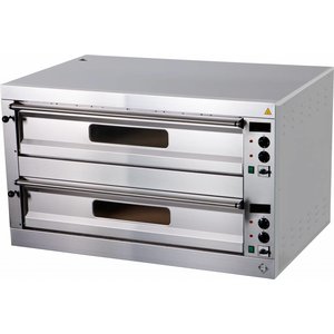 RM GASTRO Piec do pizzy 2-komorowy elektryczny 14,4 kW, 12 x Ø 33 cm, z 6 grzałkami