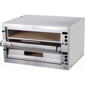 RM GASTRO Piec do pizzy 2-komorowy elektryczny 24 kW, 18 x Ø 33 cm, z 6 grzałkami