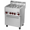 RedFox Gas Cooker with 4 Burners and Convection Electric Oven GN 1/1, 16,33 kW RedFox Gas Cooker with 4 Burners and Convection Electric Oven GN 1/1, 16,33 kW