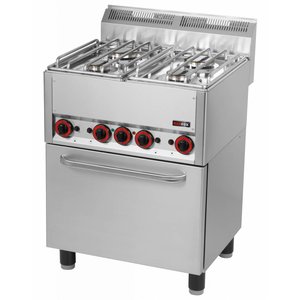 RedFox Gas Cooker with 4 Burners and Convection Electric Oven GN 1/1, 16,33 kW RedFox Gas Cooker with 4 Burners and Convection Electric Oven GN 1/1, 16,33 kW