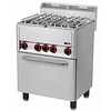 RedFox Gas Cooker with 4 Burners and Convection Electric Oven GN 1/1, 21,13 kW