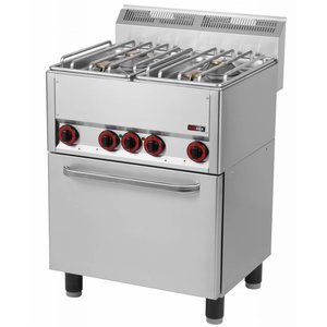 RedFox Gas Cooker with 4 Burners and Convection Electric Oven GN 1/1, 21,13 kW RedFox Gas Cooker with 4 Burners and Convection Electric Oven GN 1/1, 21,13 kW