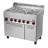 RedFox Gas Cooker with 5 Burners and Convection Electric Oven GN 1/1, 25,63 kW RedFox Gas Cooker with 5 Burners and Convection Electric Oven GN 1/1, 25,63 kW