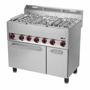 RedFox Gas Cooker with 5 Burners and Convection Electric Oven GN 1/1, 25,63 kW RedFox Gas Cooker with 5 Burners and Convection Electric Oven GN 1/1, 25,63 kW