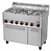 RedFox Gas Cooker with 5 Burners and Convection Electric Oven GN 1/1, 19,93 kW RedFox Gas Cooker with 5 Burners and Convection Electric Oven GN 1/1, 19,93 kW
