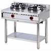 RedFox Gas Wok Cooker with 2 Burners on an Open Base, 46 kW