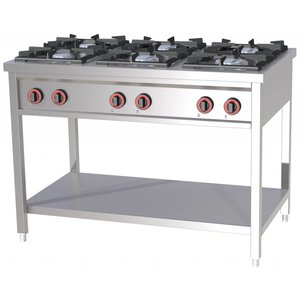 RedFox Freestanding Gas Cooker with 6 Burners, 36 kW RedFox Freestanding Gas Cooker with 6 Burners, 36 kW