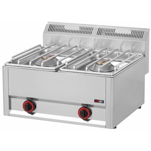 RedFox Countertop Gas Cooker with 2 Burners one Next to the Other, 9 kW RedFox Countertop Gas Cooker with 2 Burners one Next to the Other, 9 kW
