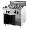 RedFox Gas Cooker with 4 Burners and Open Cupboard, 24,5 kW RedFox Gas Cooker with 4 Burners and Open Cupboard, 24,5 kW