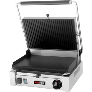 RedFox Single Teflon Contact Grill, Smooth Bottom Plate, Top Grooved, 365 x 240 mm, 3 kW RedFox Single Teflon Contact Grill, Smooth Bottom Plate, Top Grooved, 365 x 240 mm, 3 kW