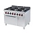 RM GASTRO Gas Cooker with 6 Burners and Electric Oven GN 2/1, 51,7 kW
