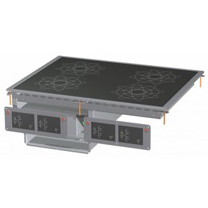 RM GASTRO Kuchnia indukcyjna do zabudowy z 4 polami grzewczymi trójfazowa, 20 kW RM GASTRO Kuchnia indukcyjna do zabudowy z 4 polami grzewczymi trójfazowa, 20 kW