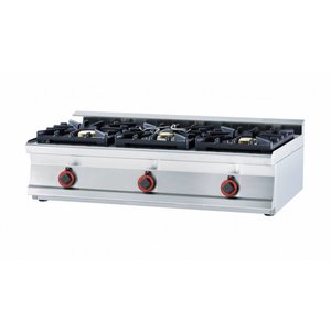 RM GASTRO Countertop Gas Wok Cooker z 3 Burners, 27 kW