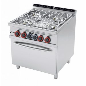 RM GASTRO Kuchnia wodna gazowa z 4 palnikami i statycznym piekarnikiem gazowym GN 2/1, 35,3 kW RM GASTRO Kuchnia wodna gazowa z 4 palnikami i statycznym piekarnikiem gazowym GN 2/1, 35,3 kW