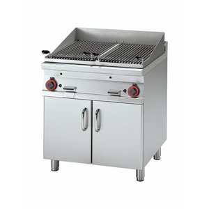 RM GASTRO Gazowy grill lawowy 2x 380 x 520 mm, 2 strefy grzewcze, 18 kW na podstawie z szafką RM GASTRO Gazowy grill lawowy 2x 380 x 520 mm, 2 strefy grzewcze, 18 kW na podstawie z szafką