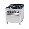 RM GASTRO Gas Cooker with 4 Burners and Gas Oven GN 2/1, 36,5 kW