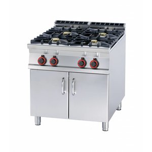 RM GASTRO Gas Cooker with 4 Burners and Cupboard, 28 kW RM GASTRO Gas Cooker with 4 Burners and Cupboard, 28 kW