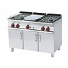 RM GASTRO Cast-Iron Gas Cooker with 4 Burners and Cast Iron Plate, CupBoard, 29 kW