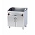 RM GASTRO Gazowa płyta grillowa 760 x 510 mm, gładka/ryflowana, 2 strefy grzewcze, 14 kW na podstawie z szafką