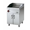 RM GASTRO Gazowa płyta grillowa 560 x 510 mm, gładka, superchromowana, 10,5 kW na podstawie z szafką