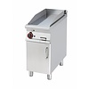 RM GASTRO Gazowa płyta grillowa 360 x 680 mm, gładka, superchromowana, 9 kW na podstawie z szafką