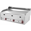 RedFox Countertop Gas Griddle 480 x 970 mm, Smooth, Chromed, 3 Heating Zones, 12 kW