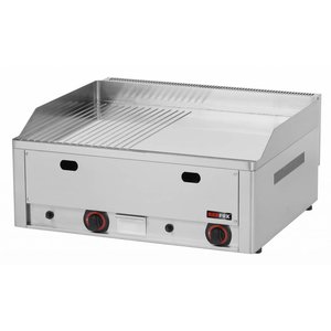 RedFox Countertop Gas Griddle 650 x 480 mm, Smooth/Ribbed, Chromed, 2 Heating Zones, 8 kW RedFox Countertop Gas Griddle 650 x 480 mm, Smooth/Ribbed, Chromed, 2 Heating Zones, 8 kW
