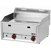 RedFox Countertop Gas Griddle 480 x 650 mm, Smooth, Chromed, 2 Heating Zones, 8 kW