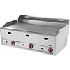 RedFox Countertop Cast Iron Gas Griddle 480 x 970 mm, Smooth, 3 Heating Zones, 12 kW