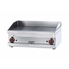 RM GASTRO Countertop Gas Griddle 795 x 450 mm, Ribbed, Superchromed, 2 Heating Zones, 12 kW