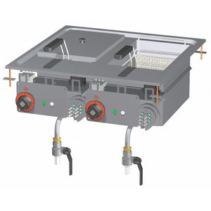 RM GASTRO Electric Fryer 2-Tank Built-In 10 + 10 L, 7,15 kW + 7,15 kW RM GASTRO Electric Fryer 2-Tank Built-In 10 + 10 L, 7,15 kW + 7,15 kW