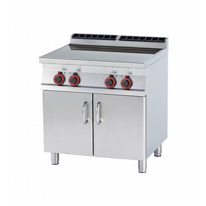 RM GASTRO Kuchnia ceramiczna elektryczna z 4 polami grzewczymi i szafką, 10 kW