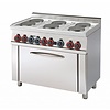 RM GASTRO Electric Cooker with 6 Cooking Plates and Static Oven GN 1/1, 11,62 kW