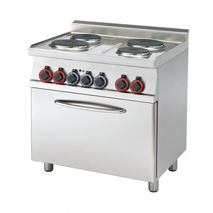 RM GASTRO Electric Cooker with 4 Hotplates and Static Oven GN 1/1, 8,62 kW RM GASTRO Electric Cooker with 4 Hotplates and Static Oven GN 1/1, 8,62 kW