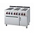RM GASTRO Electric Cooker with 6 Square Hotplates and Electric Oven GN 2/1, 20,6 kW
